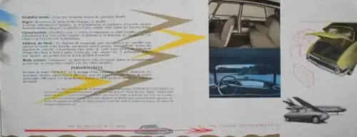 Citroen DS 19 Modellprogramm 1957 Automobilprospekt (5654)