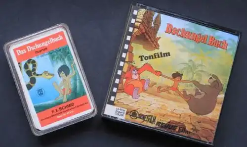 Disney "Das Dschungelbuch" Konvolut 1969 Revue Super 8 Tonfilm + Schmid Kartenspiel in Originalbox (0036)