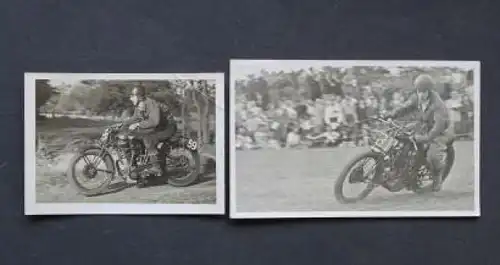 Ardi Motorrad Rennsport 1930 zwei Originalfotos (5998)