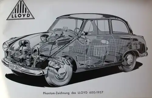 Lloyd Modellprogramm 1958 Automobil-Pressemappe (8578)