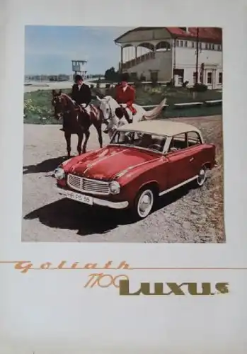 Goliath 1100 Luxus Modellprogramm 1958 Pressemappe (8591)