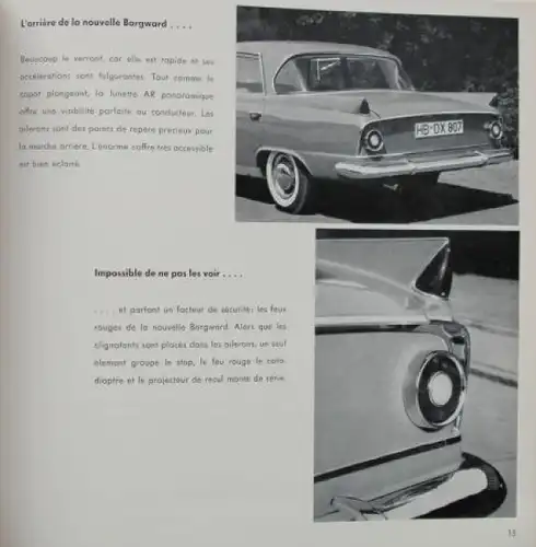 Borgward Pressemappe "Salon de l'Automobile Paris" 1959 mit Pressefotos (9259)