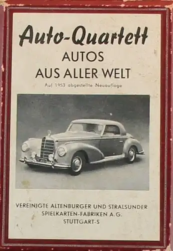 Altenburg Spielkarten "Autos aus aller Welt" 1954 Kartenspiel (9388)