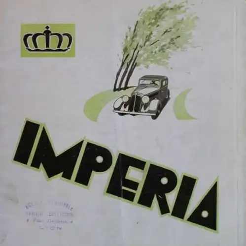 Imperia T.A. Adler Modellprogramm 1937 Automobilprospekt (8697)