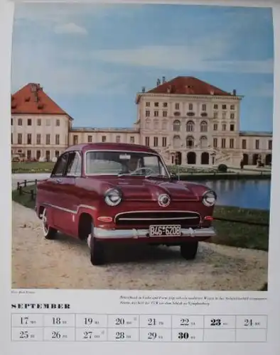 Ford  "Mit Ford durchs neue Jahr" Jahreskalender 1956 (2175)