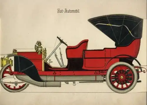 Weller "Die Praxis des modernen Maschinenbaues - Modell Atlas" Fahrzeugtechnik Fiat 1908 (2520)