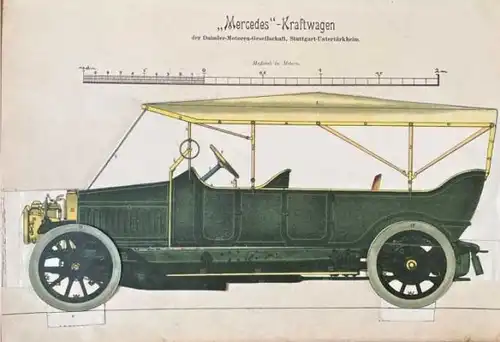 Weller "Die Praxis des modernen Maschinenbaues - Modell Atlas" Fahrzeugtechnik Mercedes 1911 (4045)