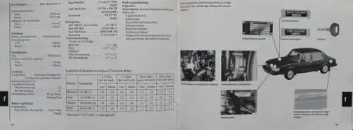 Saab 900 Betriebsanleitung + Service-Heft 1982 in Originalmappe (8253)