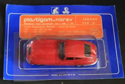 Norev Plastigam Jaguar E Type 1965 Plastikmodell in Originalverpackung (0059)