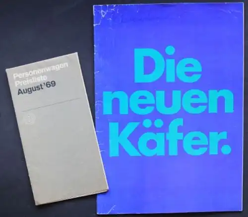 Volkswagen Käfer Modellprogramm 1968 "Der neue Käfer" Automobilprospekt (7771)