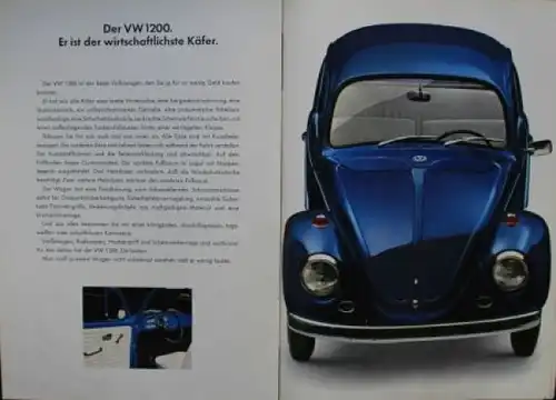 Volkswagen Käfer Modellprogramm 1968 "Der neue Käfer" Automobilprospekt (7771)