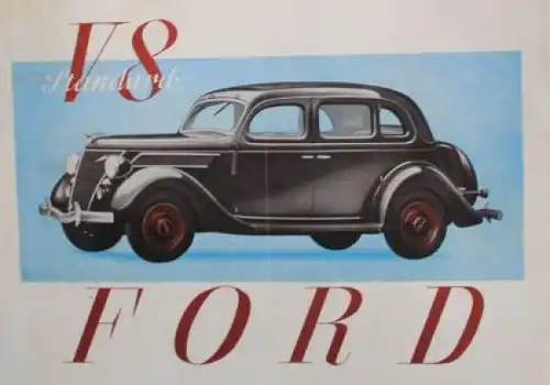 Ford V8 Standard Modellprogramm 1938 Automobilprospekt (1401)