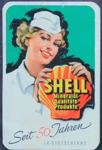 Shell Mineralöl Kalender "Seit 50 Jahren" 1953 Pin-up (1260)