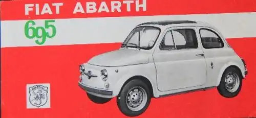 Abarth Fiat 695 Modellprogramm 1962 Automobilprospekt (7457)