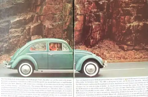 Volkswagen Käfer Modellprogramm 1965 Automobilprospekt (7574)