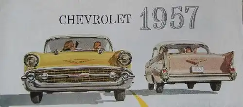Chevrolet Modellprogramm 1957 Automobilprospekt (8358)
