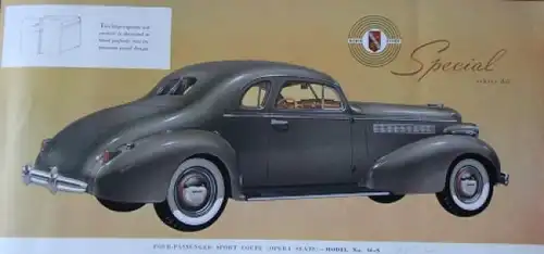 Buick 8 Modellprogramm 1937 "It's Buick again" Automobilprospekt (4786)