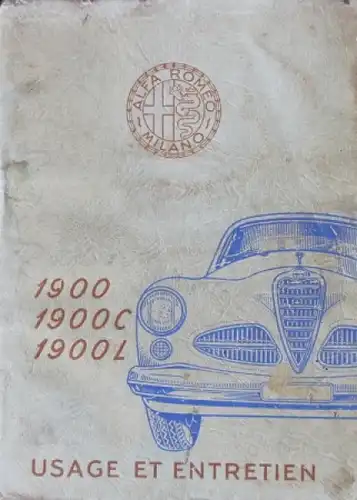 Alfa Romeo 1900 C 1952 Betriebsanleitung (6353)