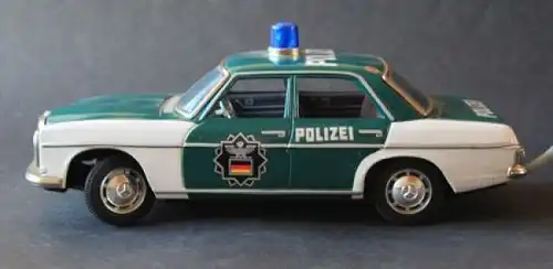 Taiyo Mercedes-Benz 200 Polizei 1970 Blechmodell mit Fernsteuerung (2966)