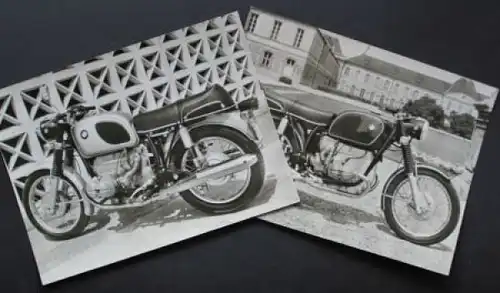 BMW R75/5 und BMW R 50/5 Motorräder 1970 zwei Werksfotos (2922)