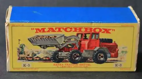 Matchbox King Size Lesney Hatra Tractor Shovel 1970 Original Leerbox (4778)