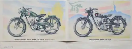 Göricke Motorräder Gö 98 - 150 Modellprogramm 1952 Motorradprospekt (7260)