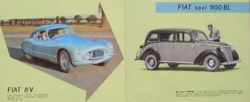 Fiat Modellprogramm 1950 Automobilprospekt (4007)