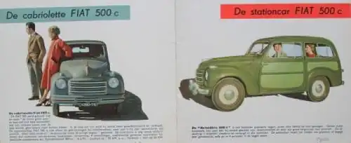 Fiat Modellprogramm 1950 Automobilprospekt (4007)