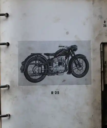 BMW 1 Zylinder R 25 Motorräder 1959 Ersatzteil-Katalog im Originalordner (4877)