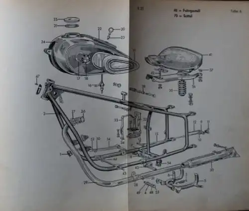 BMW 1 Zylinder R 25 Motorräder 1959 Ersatzteil-Katalog im Originalordner (4877)