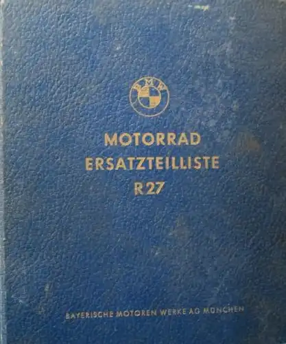 BMW R 27 Motorrad 1960 Ersatzteil-Katalog im Originalordner (8472)