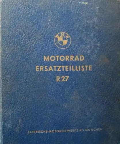 BMW R 27 Motorräder 1960 Ersatzteil-Katalog im Originalordner (8472)