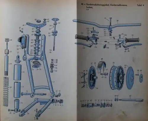 BMW R 27 Motorrad 1960 Ersatzteil-Katalog im Originalordner (8472)