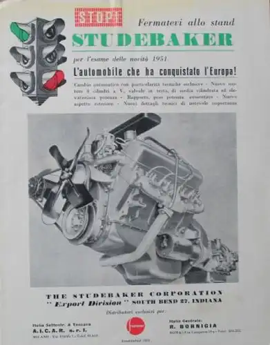 Studebaker Modellprogramm 1951 Automobilprospekt (4897)