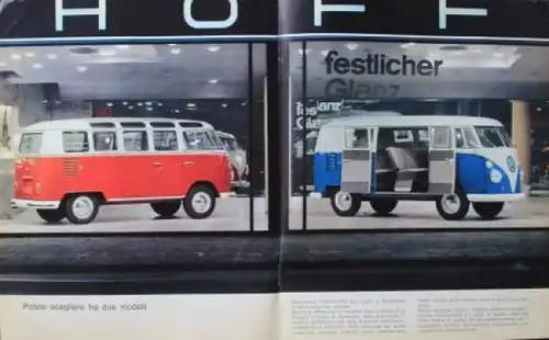 Volkswagen T1 Transporter Modellprogramm 1965 Automobilprospekt (3060)
