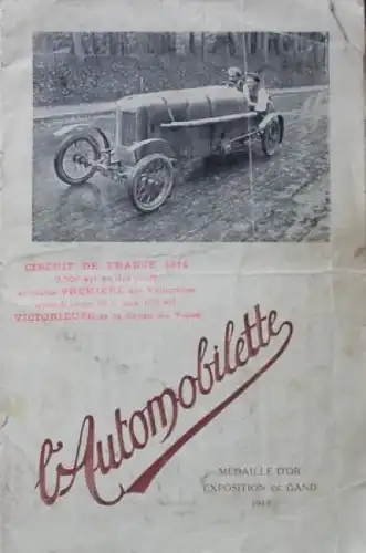 Automobilette Modellprogramm 1913 Coignet + Ducruzel Automobilprospekt (0081)