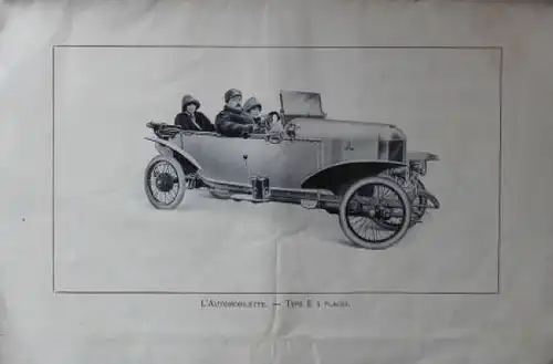 Automobilette Modellprogramm 1913 Coignet + Ducruzel Automobilprospekt (0081)