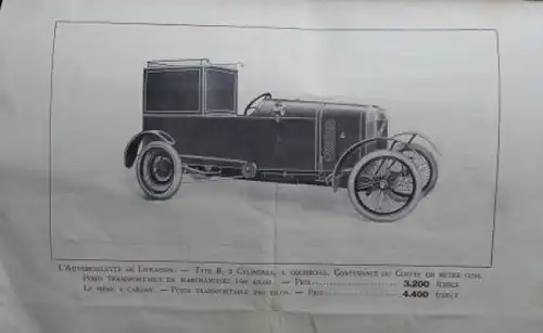 Automobilette Modellprogramm 1913 Coignet + Ducruzel Automobilprospekt (0081)