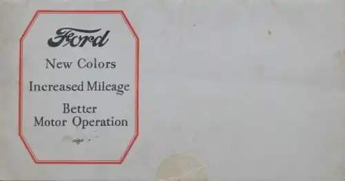 Ford T Modellprogramm 1924 "New Colors" Automobilprospekt (4876)