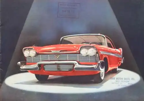 Plymouth Modellprogramm 1958 Belvedere  Automobilprospekt (8293)