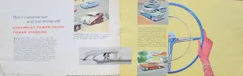 Chevrolet Modellprogramm 1956 "Power goes to work" Automobilprospekt (0738)