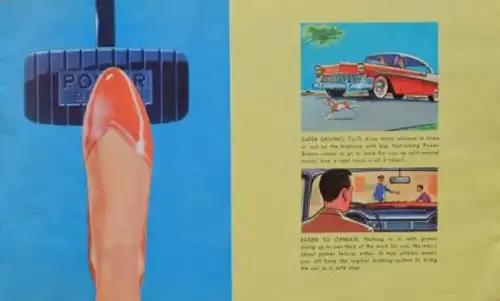 Chevrolet Modellprogramm 1956 "Power goes to work" Automobilprospekt (0738)