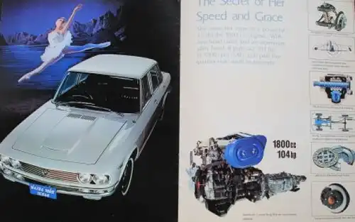 Mazda 1800 Modellprogramm 1968 "The leading lady" Automobilprospekt (1040)