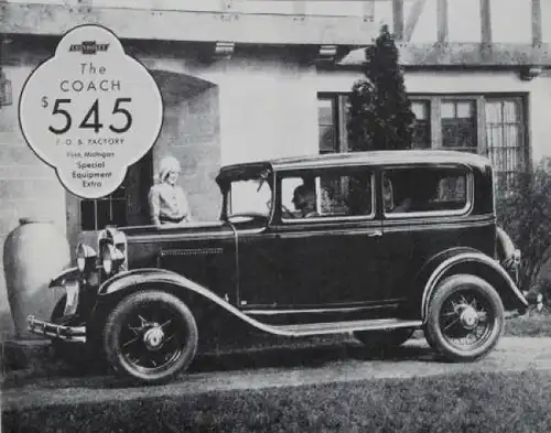 Chevrolet Modellprogramm 1930 Automobilprospekt (7707)