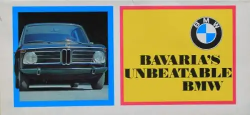 BMW Modellprogramm 1972 "Bavaria's unbeatable" Automobilprospekt (8563)