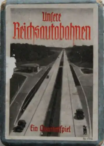 Hauser Spielkarten "Unsere Reichsautobahn" 1938 Kartenspiel (0429)