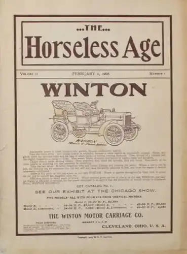 "Horseless Age" Ingersoll-Automobil-Magazin 1905 (9942)