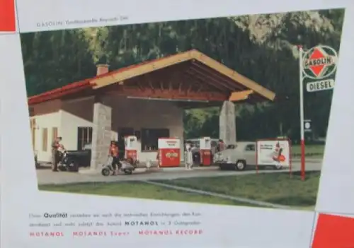 Gasolin "Das Feuerwerk der Benzin-Beinamen" 1953 Tankstellen-Prospekt (4764)