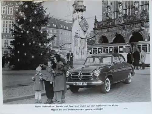 Borgward Isabella vor Bremer Roland 1956 Werksfoto (6462)