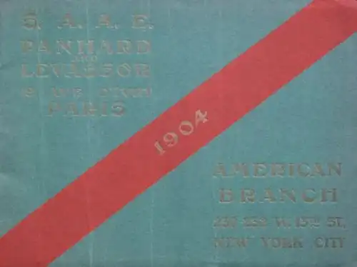 Panhard & Levassor American Branch Modellprogramm 1904 Automobilprospekt (5900)